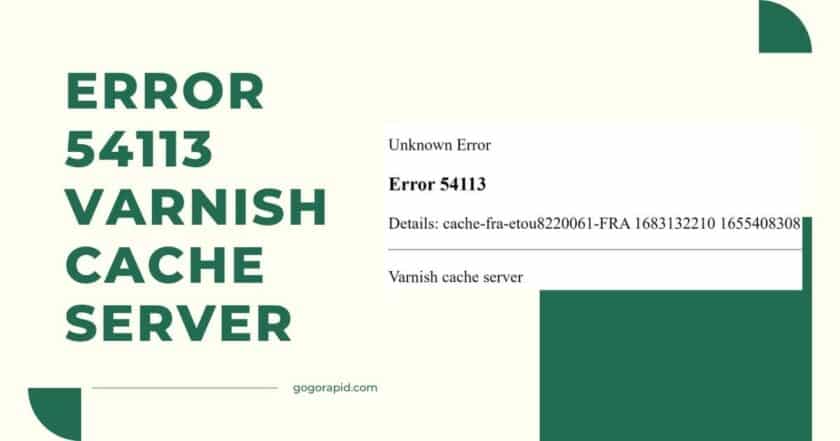 error 54113 Varnish cache server